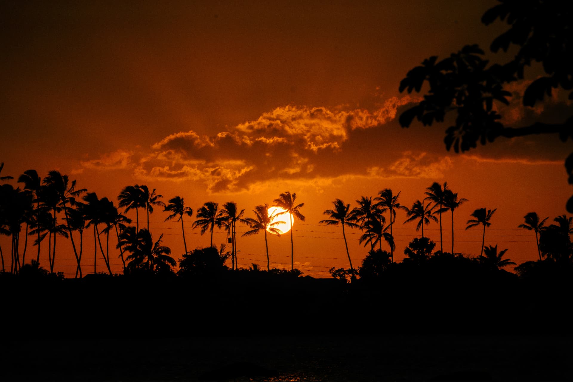 Tramonto sull'oceano